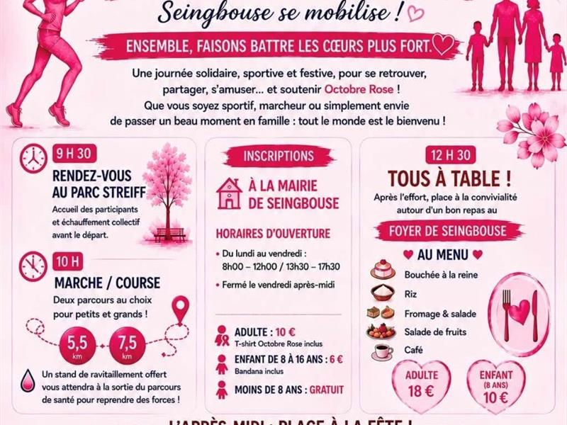Tous ensemble pour octobre rose rue principale Seingbouse