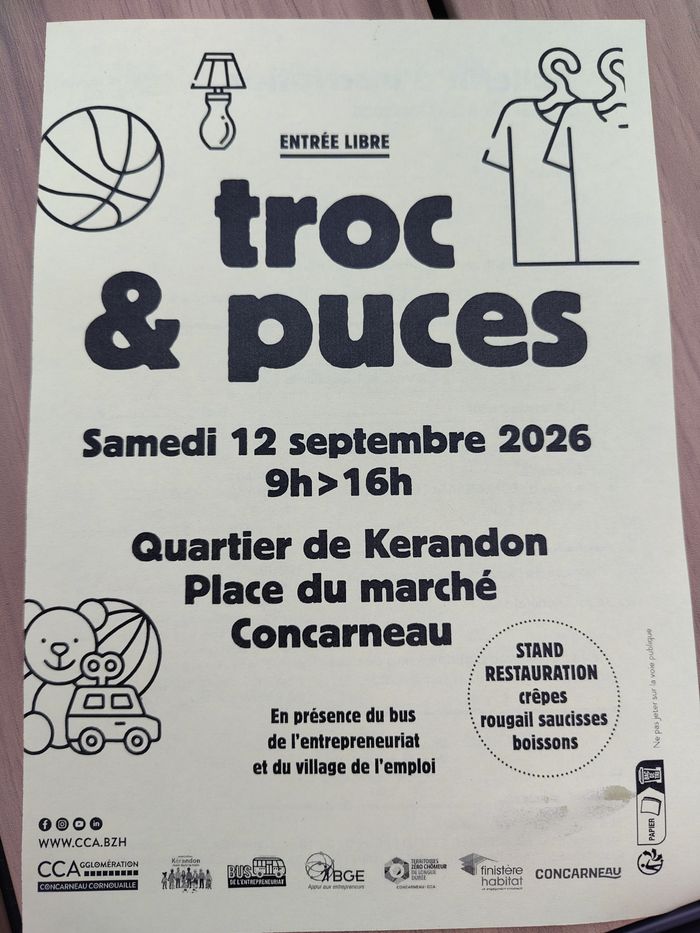 Troc & Puces de Concarneau, Place du marché, kerandon, Concarneau