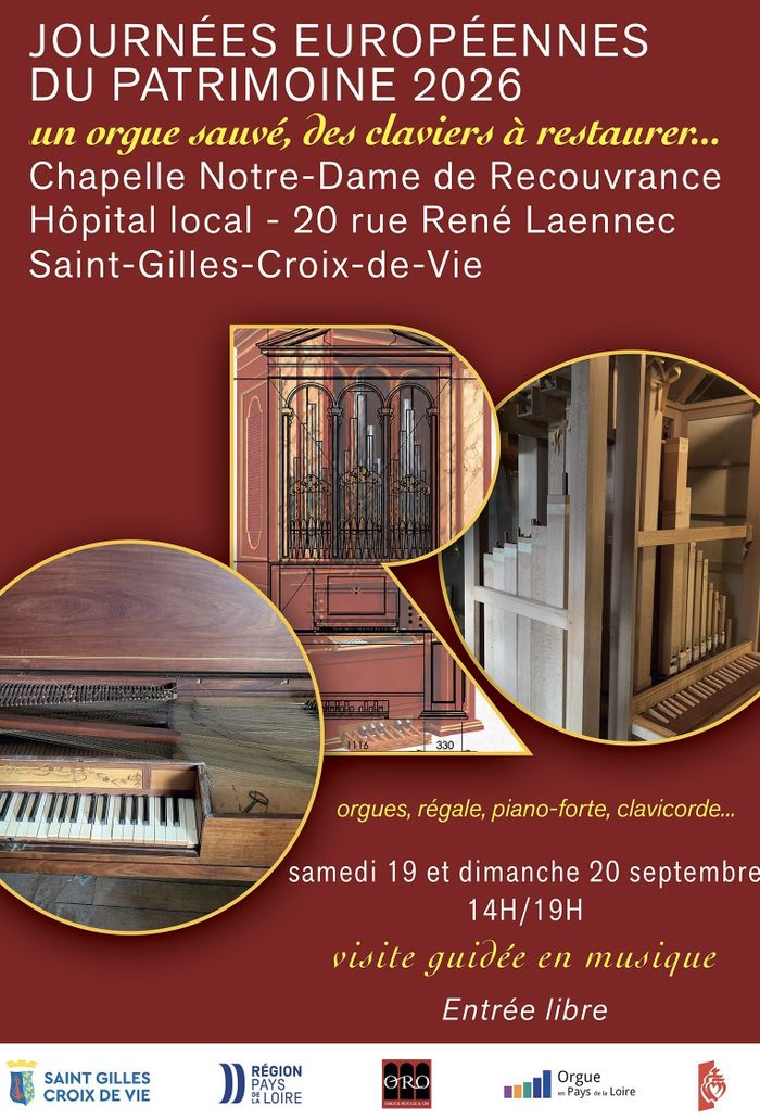 Un orgue sauvé, des claviers à restaurer, Chapelle Notre Dame de Recouvrance, Saint-Gilles-Croix-de-Vie
