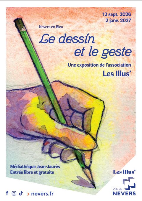 VERNISSAGE DE L’EXPOSITION LES ILLUS’ : LE DESSIN ET LE GESTE, Médiathèque Jean Jaurès, Nevers