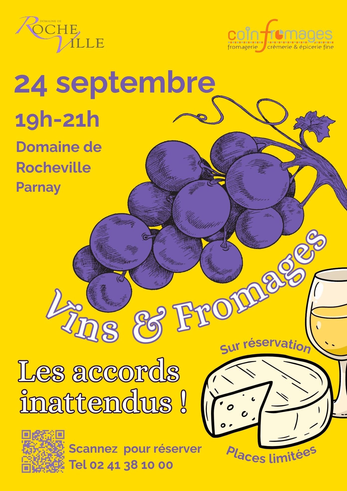 Soirée Vins et Fromages : “Les accords inattendus !” Domaine de Rocheville Parnay