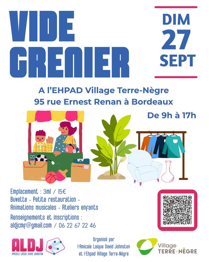 VIDE GRENIER de la Rentrée, Parc de l’EHPAD Village Terre Nègre, Bordeaux