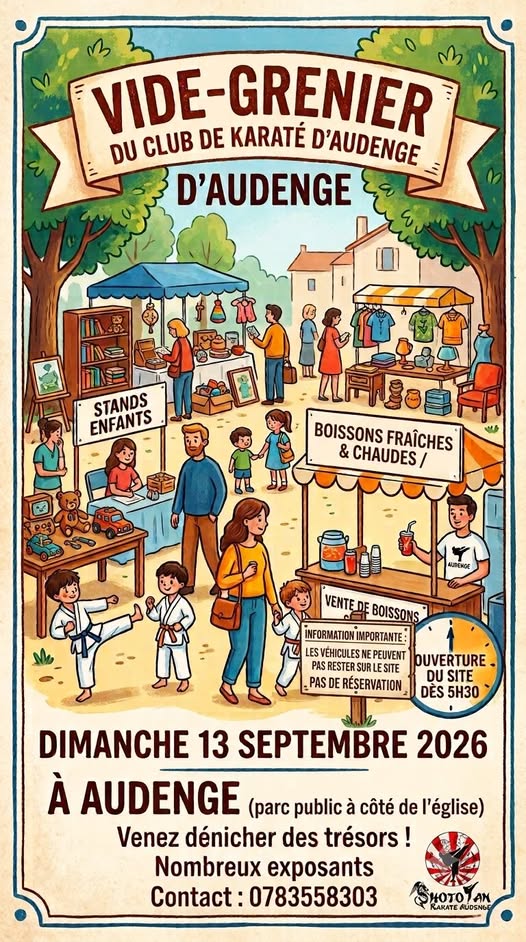 Vide grenier du club de karaté d’Audenge Audenge