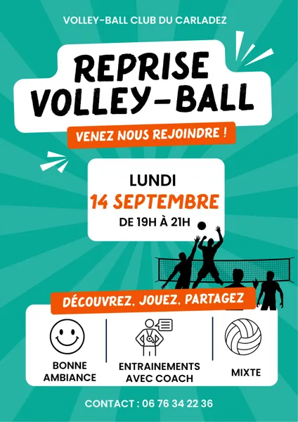 Viens découvrir le volley-ball entainement test Brommat