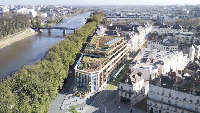 Visite du Bâtiment Molière -siège rénové du Crédit Mutuel Anjou-, Crédit Mutuel Anjou, Angers