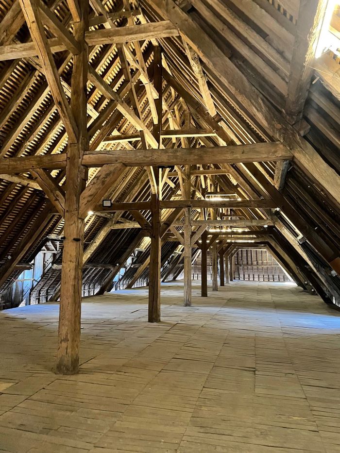 Visite du grenier de la Halle aux grains, La Halle aux Grains, Fère-en-Tardenois