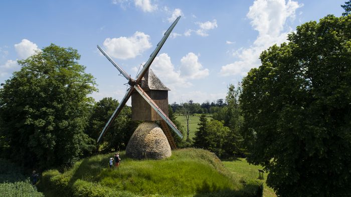 Visite du moulin cavier de La Guenaudière, unique en Mayenne, Moulin cavier de la Guenaudière, grez-en-bouère, Grez-en-Bouère
