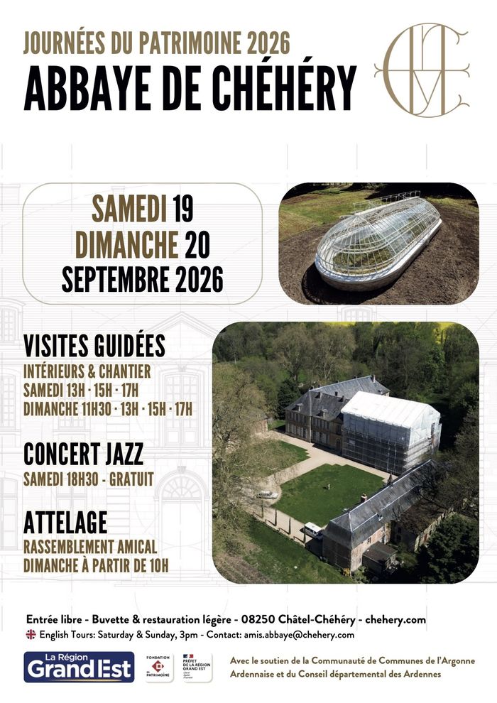 Visite guidée, concert de jazz et attelage, Abbaye de Chéhéry, Chatel-Chéhéry