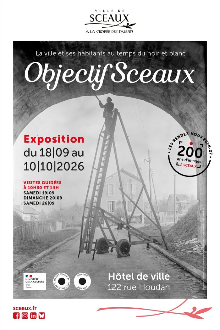 Visite guidée de l’exposition « Objectif Sceaux. La Ville et ses habitants au temps du noir et blanc », Mairie de Sceaux, Sceaux