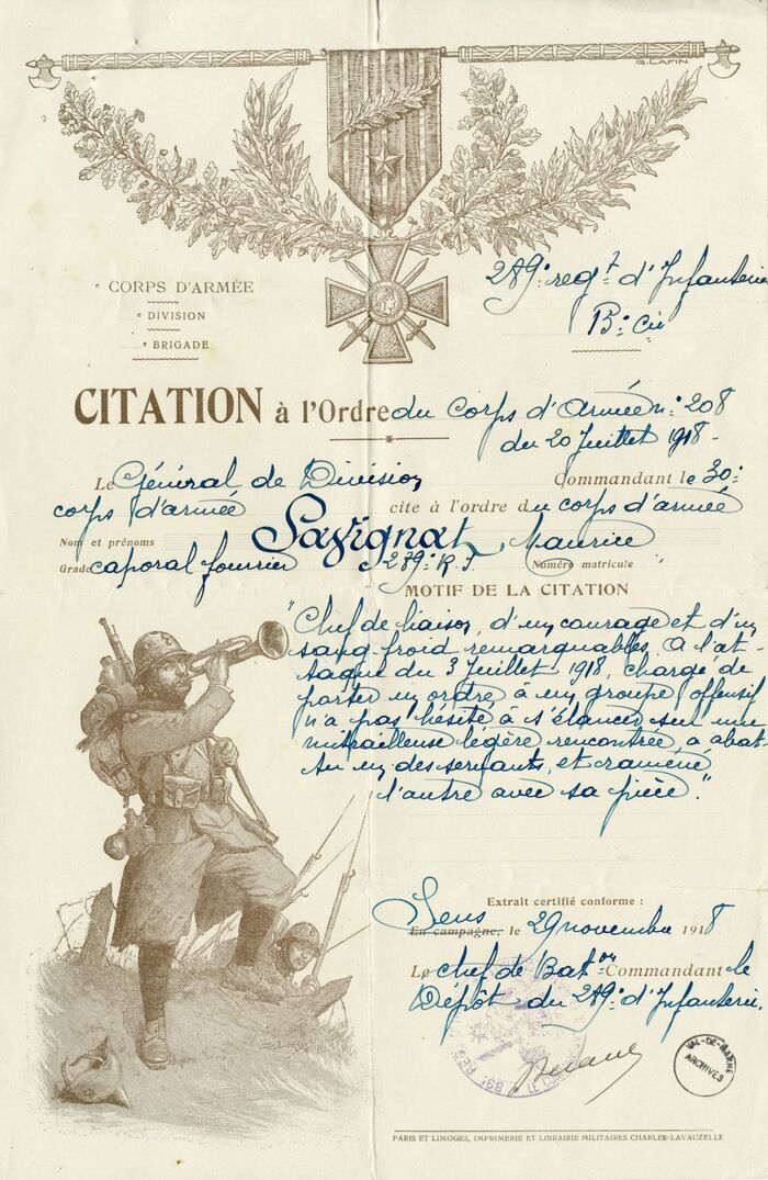 Visite guidée de l’exposition « Sur les traces de la Grande Guerre. Des mémoires intimes à l’histoire collective en Val-de-Marne », Maison de l’histoire et du patrimoine, Champigny-sur-Marne