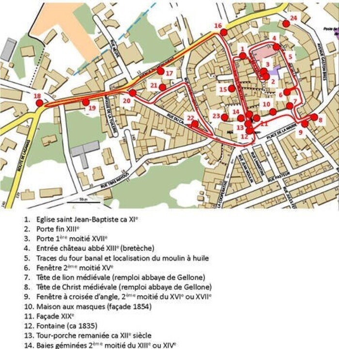 Visite guidée du vieux village de Saint-Jean-de-Fos, Place de la Mairie, Saint-Jean-de-Fos
