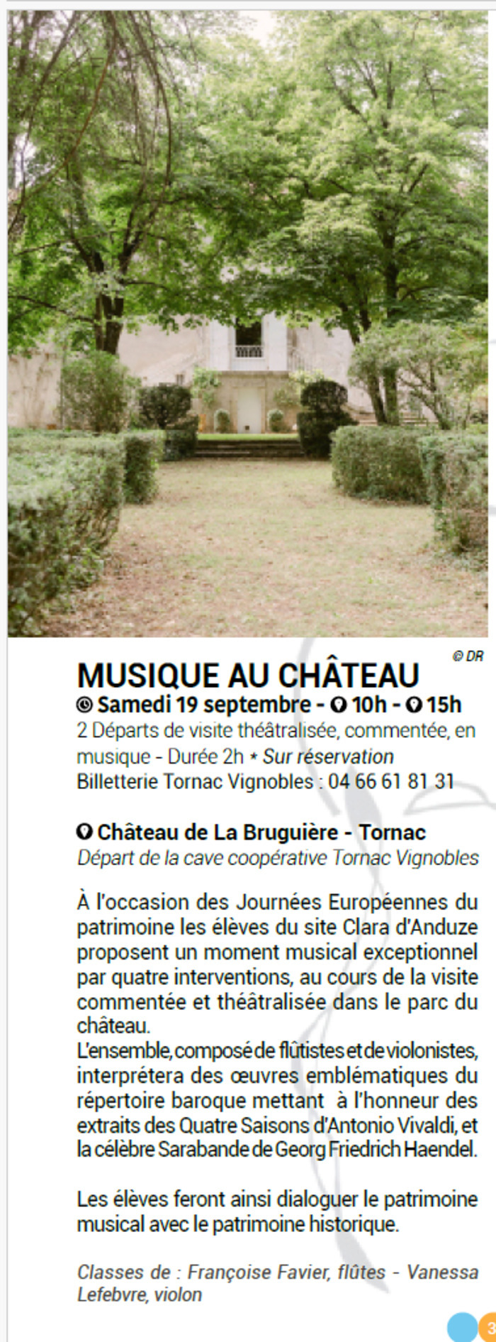 Visite historique animée et guidée du parc du château de la Bruguière, Château de la Bruguière, Tornac