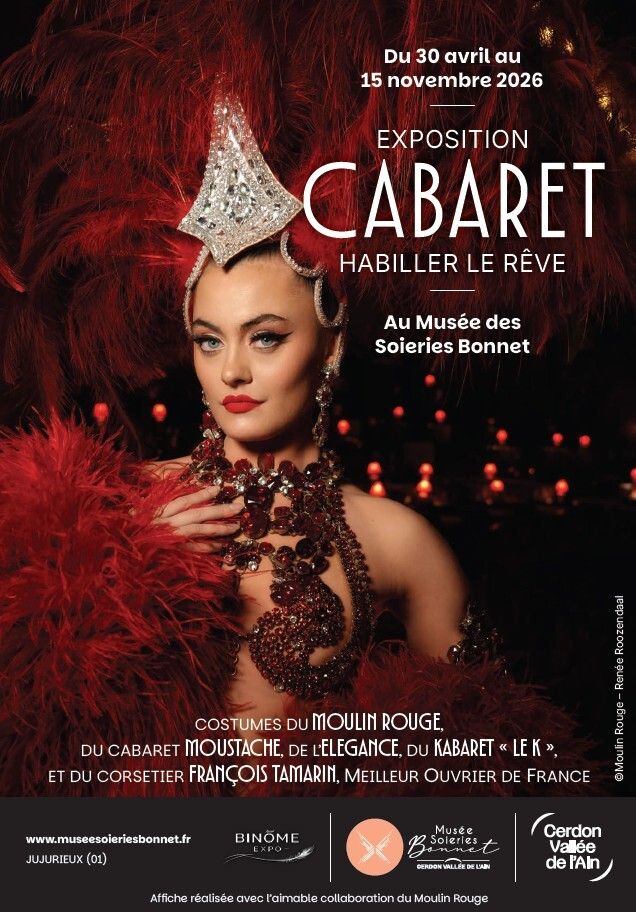 Visite libre de l&rsquo;expo temporaire « Cabaret, Habiller le rêve » et focus sur les photographies historiques des Soieries Bonnet, Musée des Soieries Bonnet, Jujurieux