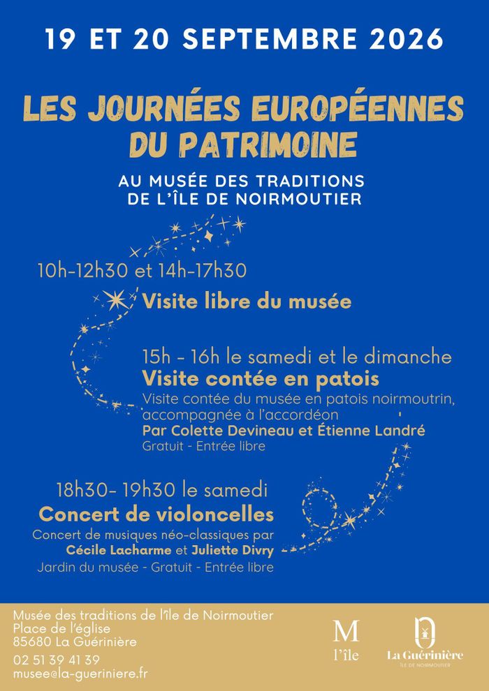 Visite libre du musée et de l’exposition « Costumes traditionnels de Noirmoutier », Musée des traditions de l’île de Noirmoutier, La Guérinière
