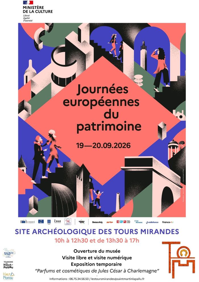 Visite libre du site archéologique des Tours Mirandes, Site archéologique des Tours Mirandes, Saint-Martin-la-Pallu