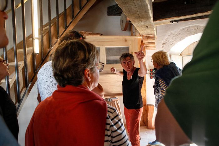 Visites flash du rez-de-chaussée du moulin, Moulin de La Brée, La Brée-les-Bains