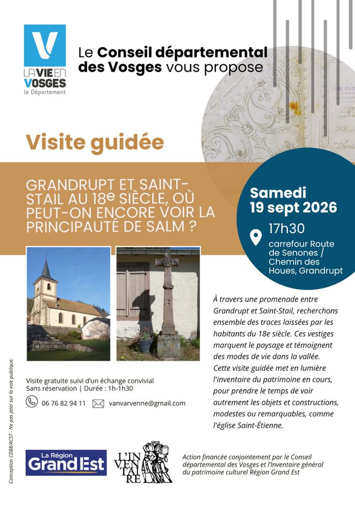 Vivre à Grandrupt et à Saint-Stail au XVIIIe siècle, où peut-on encore voir la principauté de Salm ?, Grandrupt, Grandrupt