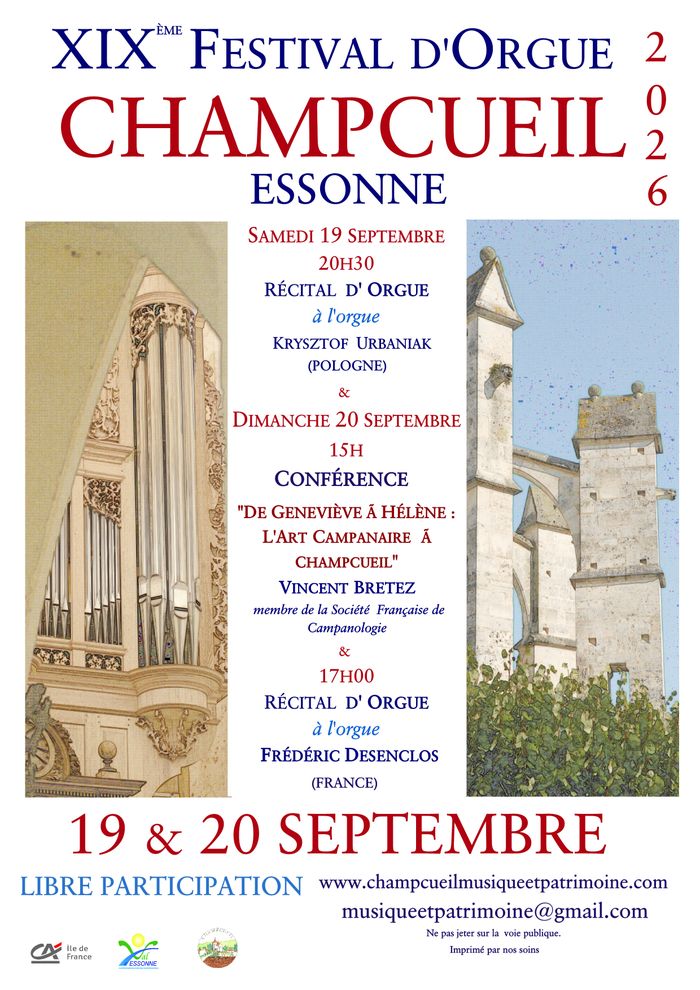XIXème Festival d’Orgue à Champcueil, Église Notre-Dame-de-l’Assomption, Champcueil