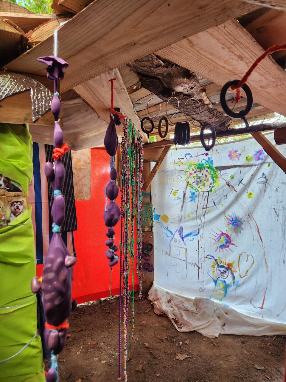 Cabane Sensass, détails de textures