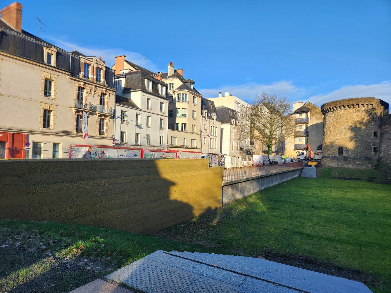 Promenade des remparts à Rennes : remparts et futur parcours